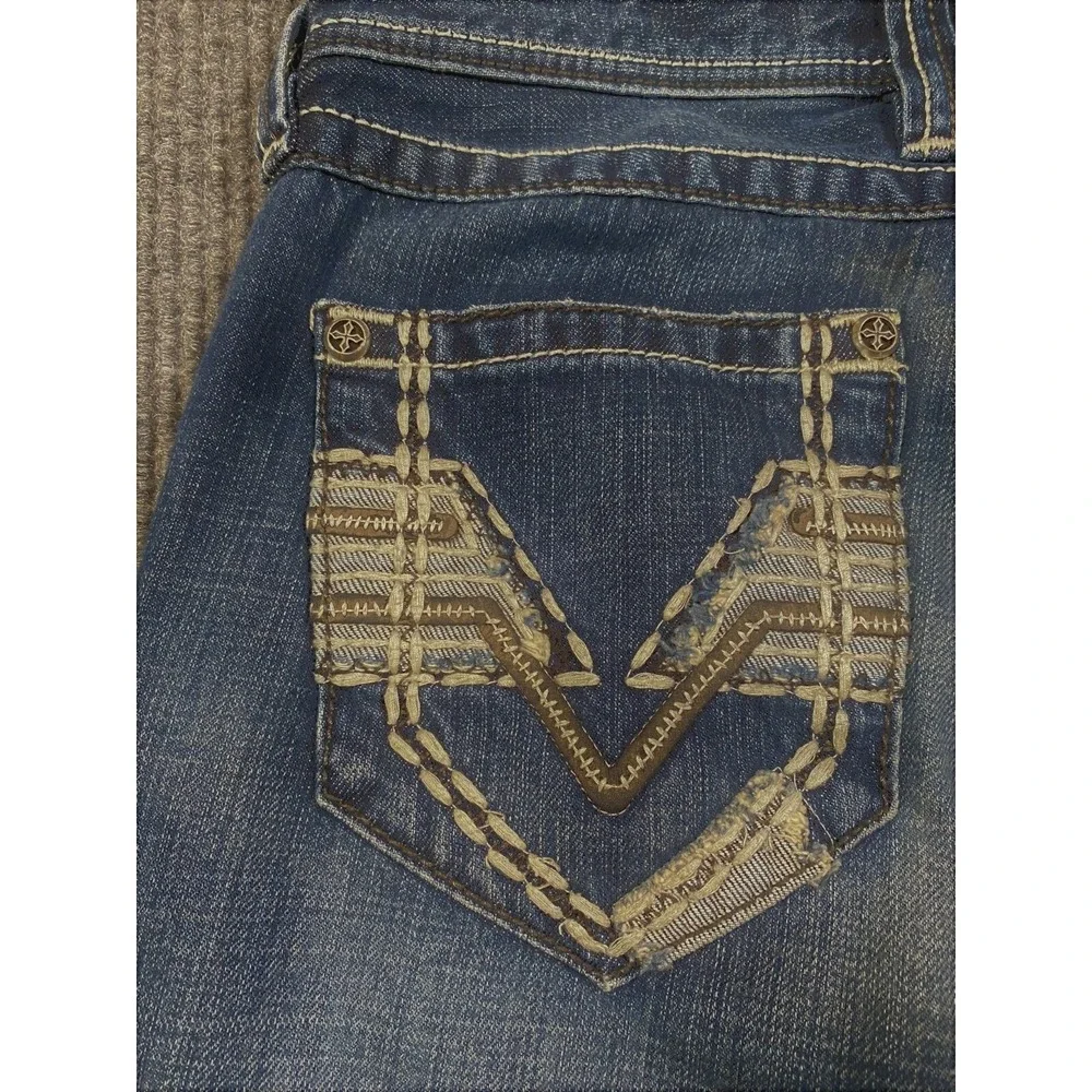 Affliction Jeans Men's Blue Premium Cooper Distressed Denim  Size 33x26